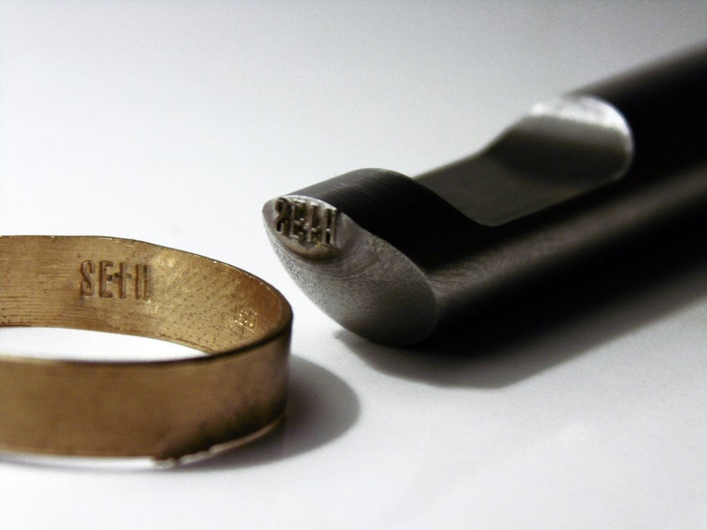 Custom Design Logo Inside Ring Jewelry Stamp Steel Metal