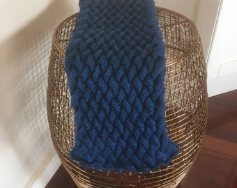 Pure Australian Wool Hand Knitted Scarf