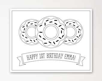 donut coloring page  etsy