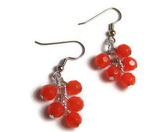 CLEARANCE...Orange Quartz Earrings