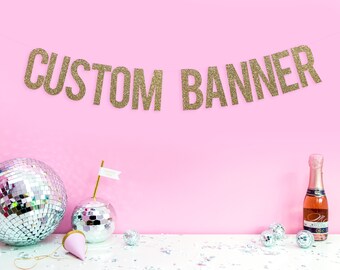 Custom Wedding Banner - Personalised Banner - Bridal shower decoration - Birthday party banner - Bachelorette banner - Hen party banner