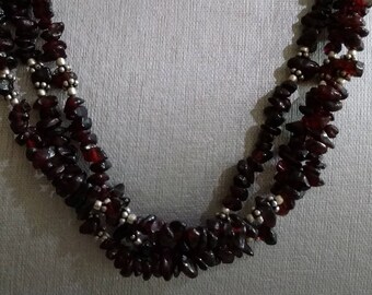 Garnet Beaded Necklace