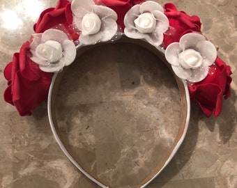 Red and White Frida Kahlo Inspired Headband