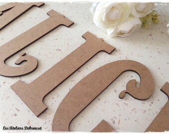 Your choice of letter height 10 cm eps 3mm wooden letter