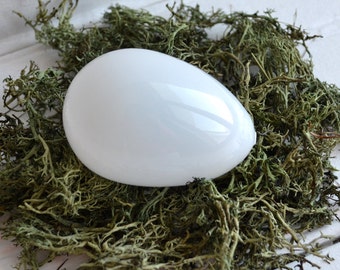 Antique Milk Glass Egg | Nesting Egg | Farmhouse Style | Vintage Farm | Blown Glass Egg | Spring Decor