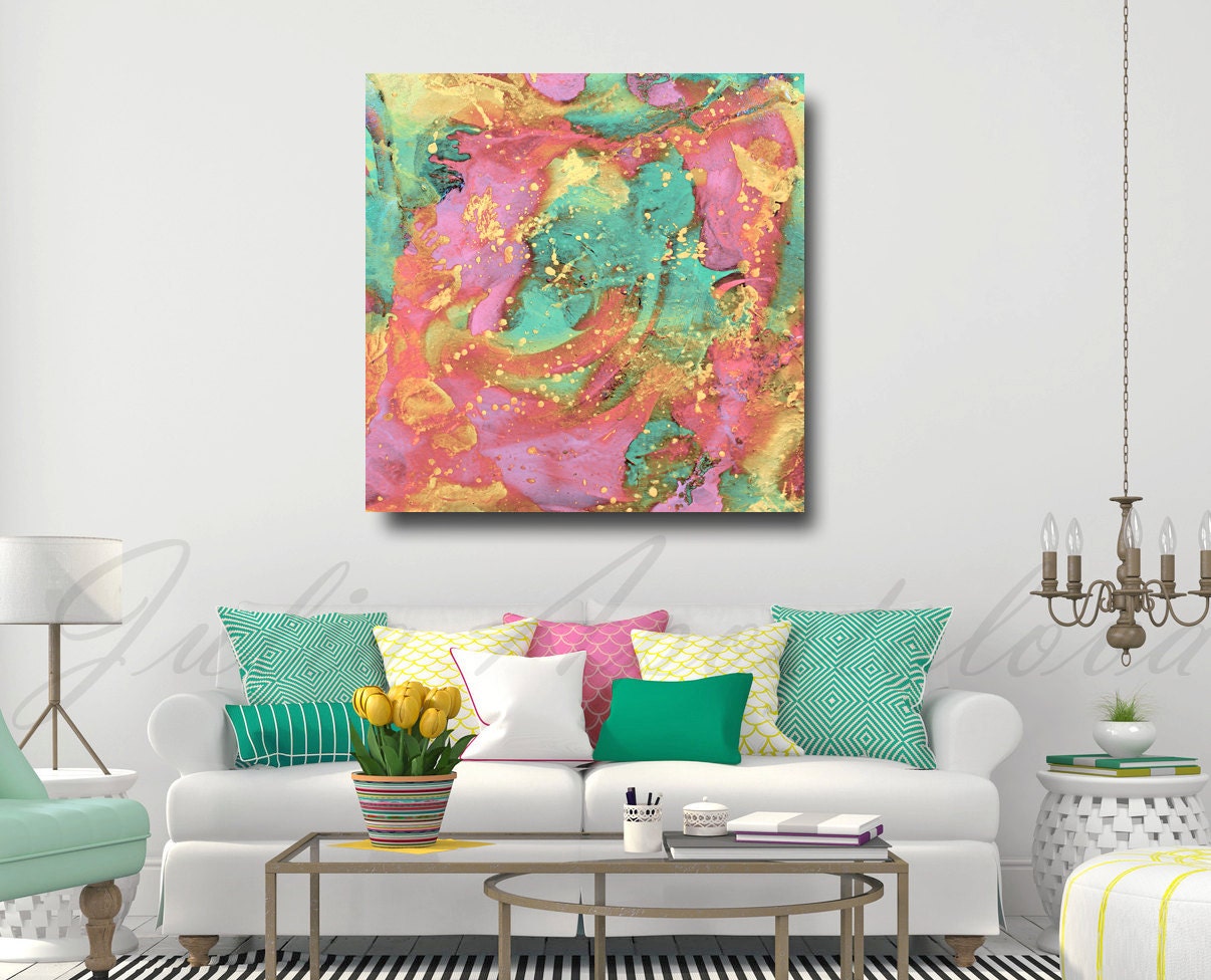 Spring Painting Modern Art Canvas Wall Art Pastel Color