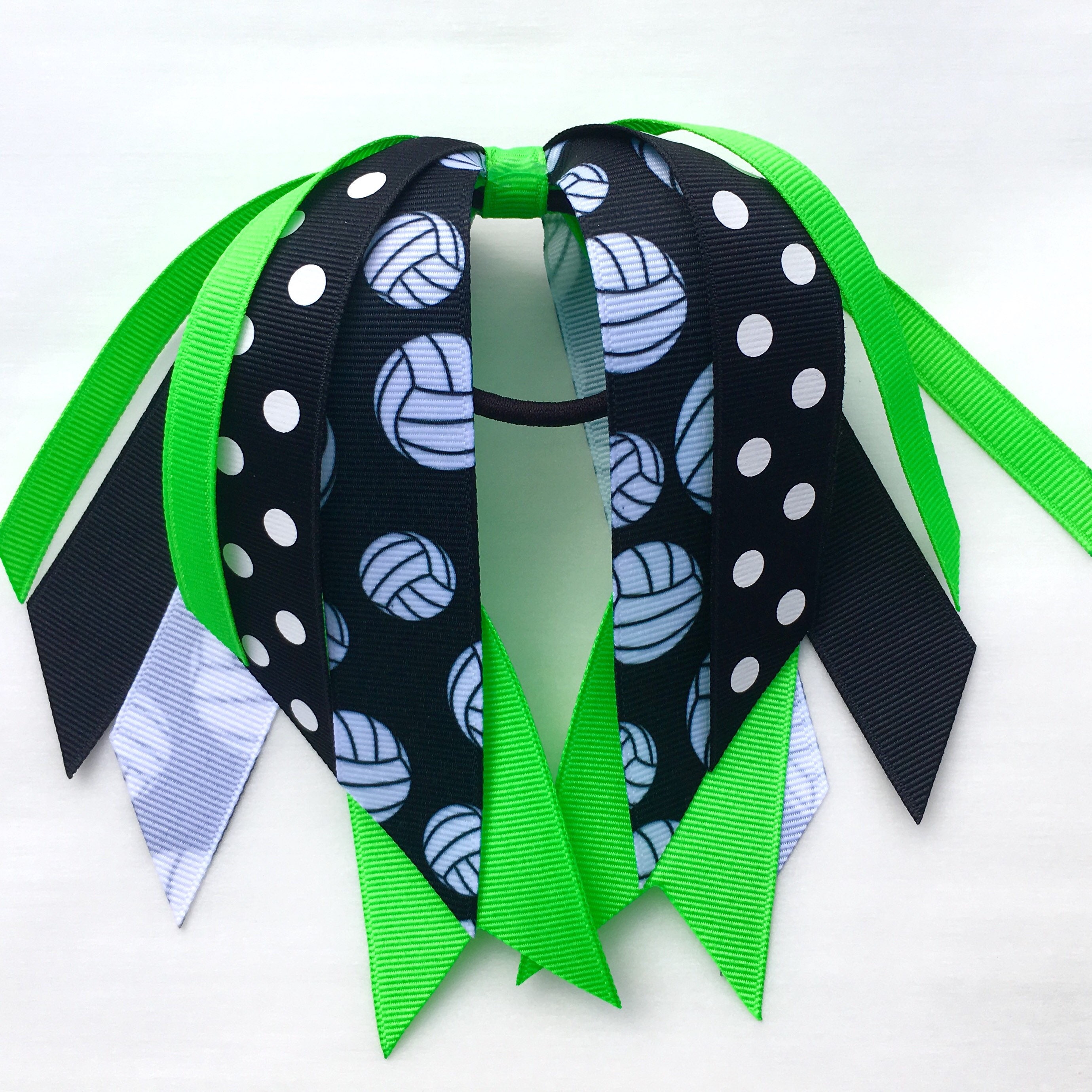 Custom volleyball bow volleyball team bows ponytail ribbon