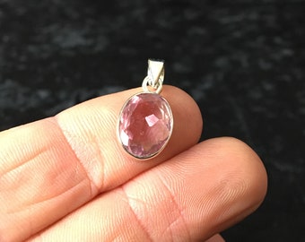 Rubellite Tourmaline Pendant - Sterling Silver