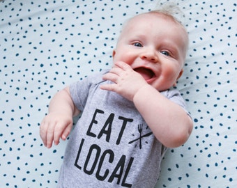 Baby Foodie Bodysuit - Eat Local - Ready to Ship