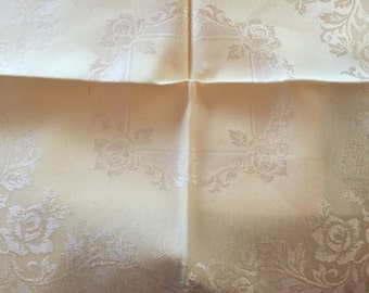 Eight Vintage Yellow Napkins