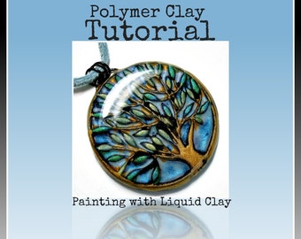 Polymer clay Tutorial- Jewelry Tutorial- How to Paint with Liquid Polymer Clay- Easy Polymer Clay Tutorial- Using Liquid Clay