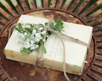 Farmhouse Decor Rustic Country - Mini Unbound Books - Farmhouse Decor - Mini Stack of Vintage Books