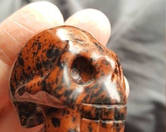 Mahogany obsidian skull