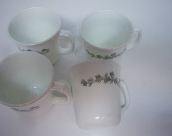 Vintage Restaurant Ware Tan Mugs Corelle USA Vintage Restaurant Ware Tan Mugs Corelle USA