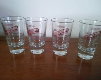 Vintage Dr. McGillicuddy's Shot Glasses - Shot Glasses - Set of Four Shot Glasses - McGillicuddy's Shot Glasses - Schnapps Glasses