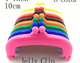 Purse frame 4 inch Turquoise lecien jelly clip 10 cm coin purse bag hardware resin closure 8 colors clips * 8 pieces