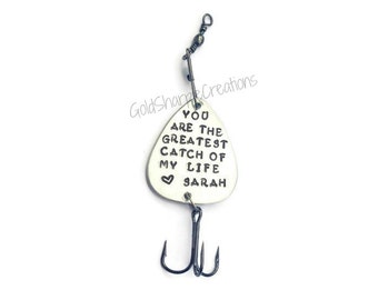 Personalized Silver Fishing Lure - Personalized Lure - Fishing Gift - Gift for Him - Custom Lure - Anniversary Gift - Husband Gift - Fishing