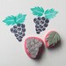 Grapes rubber Stamp, grapes stamp, garden stamp, grape cluster stamp, wine grape stamp, fruit stamp, rubber stamp, cardmaking, rubber stamps
