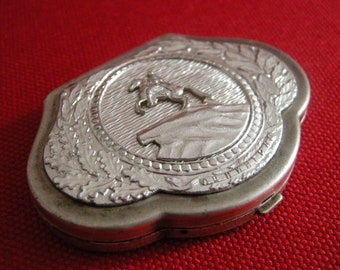 Vintage Russian Compact Powder and Mirror Flip Catch 1960's