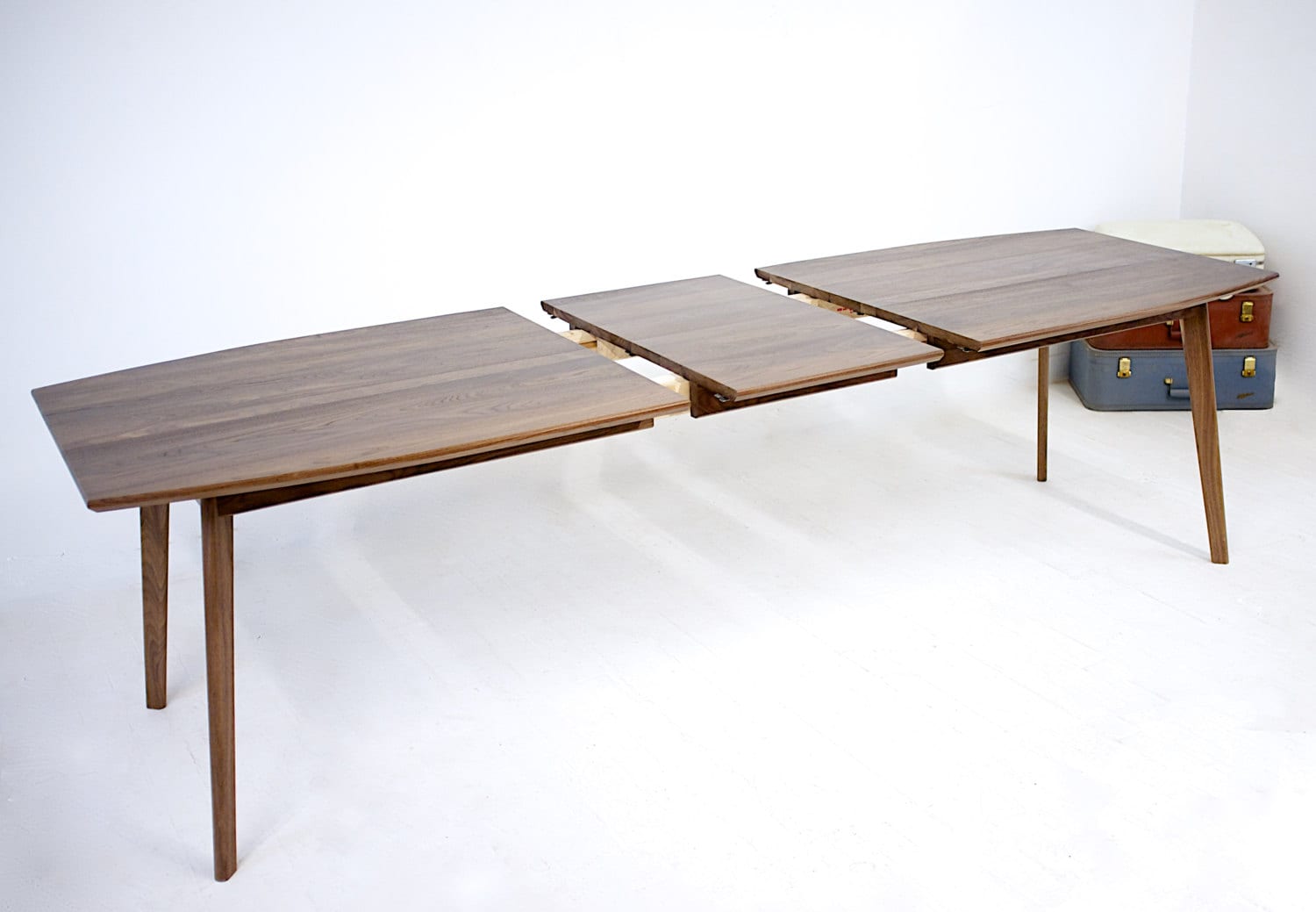 Extension Dining Table Midcentury Modern Walnut Dining Table