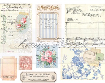 Trésors de papier | Vintage Digital Ephemera Kit |