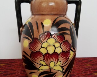 Mid Century Floral Vase Japan