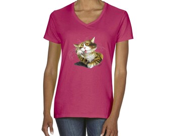 cat licking butt t shirt