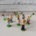 Vintage Erzgebirge figurines by Otto Mertens "Flower Children" Blumenkinder, kids, flowers, wooden Easter & spring décor, made in Germany