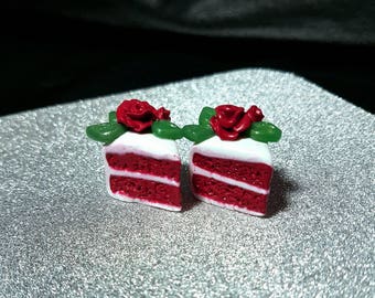 Cute polymer clay red velvet cake planner-knitting charm/ cell phone charm/ necklace
