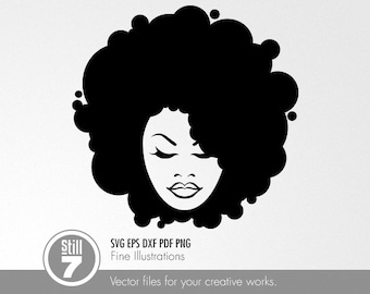 Afro svg | Etsy