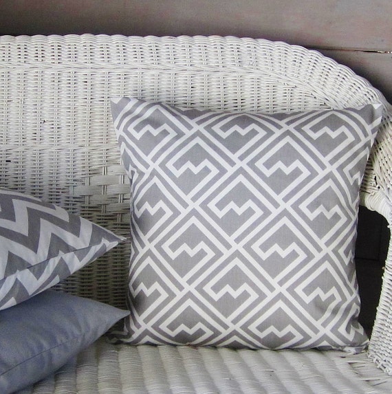 Gray Pillow Cover Gray Pillow Gray White Pillow Gray Throw