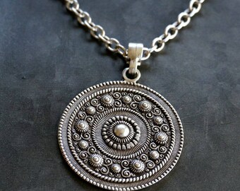 Arslan Silver Pendant Women Silver Necklace Bohemian Jewelry