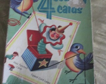 4 Vintage Sewing Cards Whitman Publishing Co.