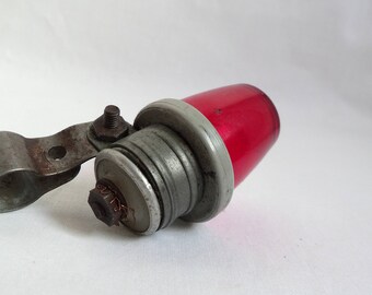Little red tail light for bicycle / dynamo / rear vintage bicycle / lighting / bulb bike.