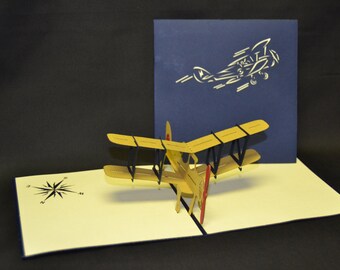 3-D Airplane Pop-Up Card