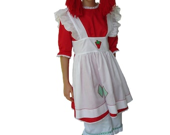 Custom Boutique Halloween STRAWBERRY SHORTCAKE Adult Size Costume Set