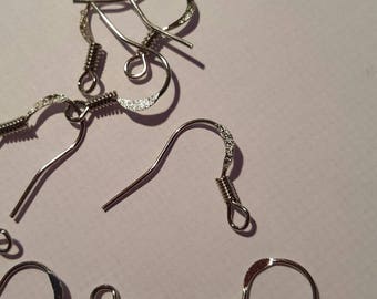 12 gray Silver earrings