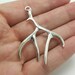BULK 10 Antler Charms, Deer Antler Charms, Silver Antler Charms, Bulk Charms (5-1233)