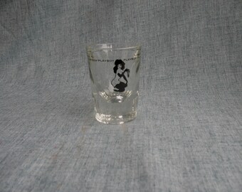 Vintage Playboy Bunny Shot Glass Femlin Playgirl Bunny Holding Key Playboy Club Bar