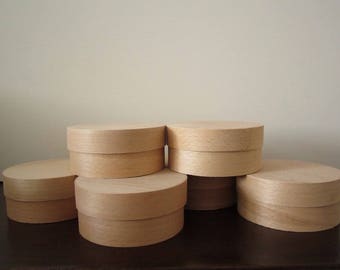 6 pieces - 5,51 х 1,96 in./Q145х55 мм Cheese box , wood boxes, decoupage boxes, unfinished unpainted natural box, round wood box cheese