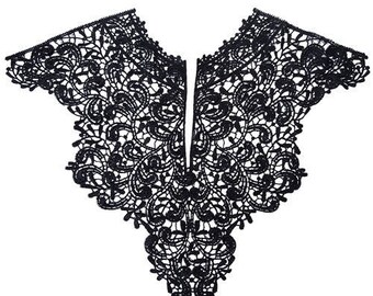 COLLAR NECKLINE APPLIQUE EMBROIDERY