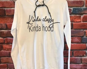 Kinda Classy, Kinda Hood - knit hoodie top