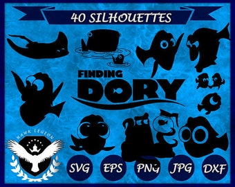 40 Finding Dory Silhouette | Finding Dory SVG | Finding Dory Vector | Finding Dory Clipart | Dory Printable | Dory Decal | Dory Cut File
