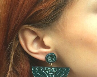 DWENNIMMEN, Earthy Aztec earrings, African earrings, Bohemian earrings, Ethnic earrings, Boho earrings, Tribal earrings