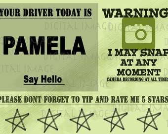 Printable Uber Lyft Sign 5x7
