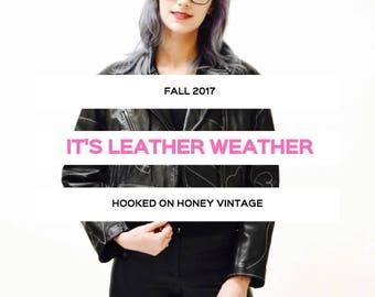 Vintage LEATHER JACKET Motorcycle Bomber Shearling Biker Check out our Shop