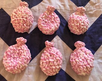 Handmade Crochet Water Balloons - Set of 6 Various Pinks