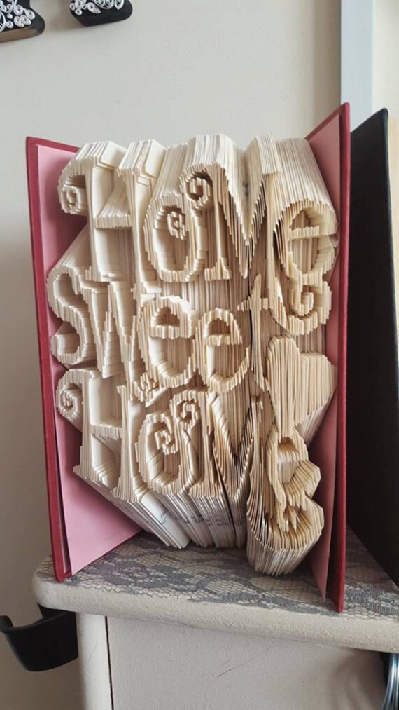 home sweet home book folding bookfold pattern