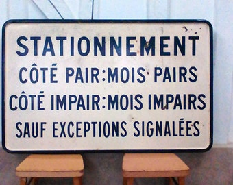 French Enamel signs vintage road.