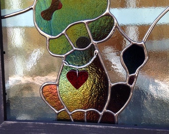 Stained Glass Poodle Dog